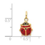 14k Red and Black Enameled Ladybug Charm - Image 4