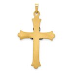 14k Two-tone Claddagh Cross Pendant - Image 4