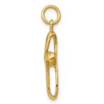 14k Polished Ribbon Cross Charm - Image 2