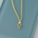 14k November Boy Synthetic Birthstone Charm - Image 4