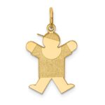 14k The Kids Small Boy with Hat Engravable Joy Charm