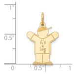 14k The Kids Small It's a Boy Engravable Love Charm - Image 3