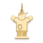 14k The Kids Small Patches Boy Engravable Love Charm
