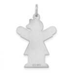 Sterling Silver Rhodium-plated Love Kid Charm - Image 3
