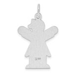 Sterling Silver Rhodium-plated Love Kid Charm - Image 4