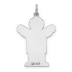 Sterling Silver Rhodium-plated Kid Charm - Image 3