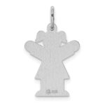 Sterling Silver Rhodium-plated Kid Charm - Image 4