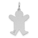 Sterling Silver Rhodium-plated Kid Charm - Image 4