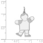 Sterling Silver Rhodium-plated Kid Charm - Image 3