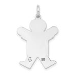 Sterling Silver Rhodium-plated Kid Charm - Image 4
