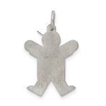 Sterling Silver Rhodium-plated Kid Charm - Image 4
