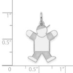 Sterling Silver Rhodium-plated Kid Charm - Image 3