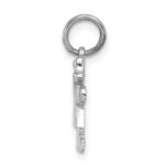 14k White Gold The Kids Mini Girl Kiss Charm - Image 2