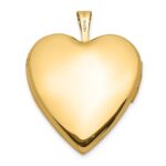 14k Polished Swirl Design 20mm Heart Locket - Image 3