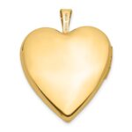 14K Diamond Star with Side Swirl Edge 20mm Heart Locket - Image 3