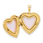 14k Polished 16mm Heart Locket - Image 5