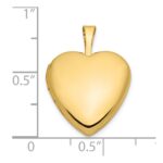 14k Polished 16mm Heart Locket - Image 3