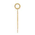 14k .013 Depth Engravable Girl Head Charm - Image 2