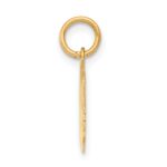 14k Plain Small .018 Gauge Facing Right Engravable Girl Head Charm - Image 2