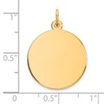 14k Plain .009 Gauge Round Engravable 19mm Disc Charm - Image 2