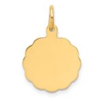 14k .018 Gauge Engravable Round Scalloped 16x13mm Disc Charm