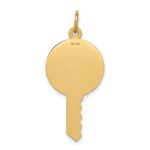 14k Plain .011 Gauge Engravable Key 28x15mm Disc Charm - Image 3