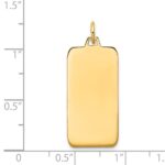 14k Plain .035 Gauge Engravable Rectangular 29x13mm Disc Charm - Image 2