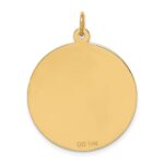 14k 25mm Round Non-enameled Medical Jewelry Pendant - Image 4