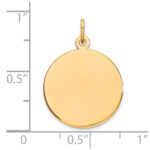 14k Plain .011 Gauge Round Engravable 17mm Disc Charm - Image 2