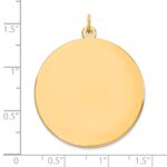 14k Plain .027 Gauge Round Engravable 32mm Disc Charm - Image 2