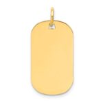 14k Plain .027 Gauge Engraveable 23x13mm Dog Tag Disc Charm - Image 2