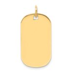 14k Plain .027 Gauge Engraveable 25x14mm Dog Tag Disc Charm - Image 2
