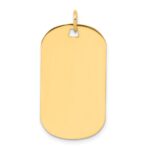 14k Plain .013 Gauge Engraveable 28x16mm Dog Tag Disc Charm