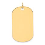 14k Plain .035 Gauge Engraveable 34x20mm Dog Tag Disc Charm - Image 2
