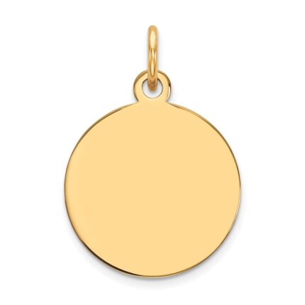 10k Plain .032 Gauge 15x15mm Circular Engravable Disc Charm