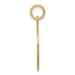 14k with Black Enamel Edge .027 Gauge Round Engravable 19mm Disc Charm - Image 2