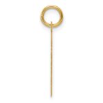 14k Plain Medium .013 Gauge Facing Left Engravable Girl Head Charm - Image 2