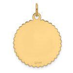 14k Etched Edge .013 Gauge Engravable Round Scalloped 21.5mm Disc Charm - Image 3