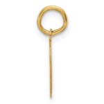 14k Plain .013 Gauge Engravable Oval 10x7mm Disc Charm - Image 2