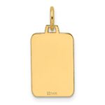14k Plain .013 Gauge Engravable Rectangular 15.4x10.5mm Disc Charm - Image 3