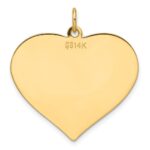 14k Plain .013 Gauge Engraveable Heart 25.7x28.9mm Disc Charm - Image 3