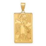 14ky The Tower Tarot Card Pendant