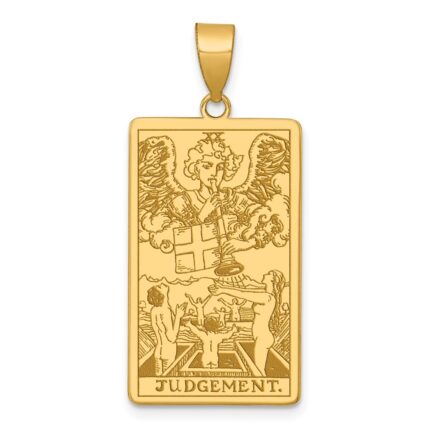 14ky Judgement Tarot Card Pendant