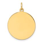 14k Plain .013 Gauge Round Engravable Disc Charm - Image 2