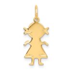 14k .018 Depth Engravable Girl Charm