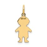 14k .018 Depth Engravable Boy Charm - Image 3