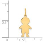 14k .018 Depth Engravable Boy Charm - Image 4