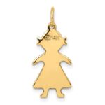 14k .018 Depth Engravable Girl Charm - Image 4