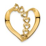 14k Polished 7-Stone Mothers Heart Slide Mounting - Image 5