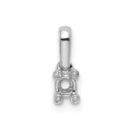 14K White Gold Family Jewelry Genuine Stone & Diamond Set Pendant - Image 3